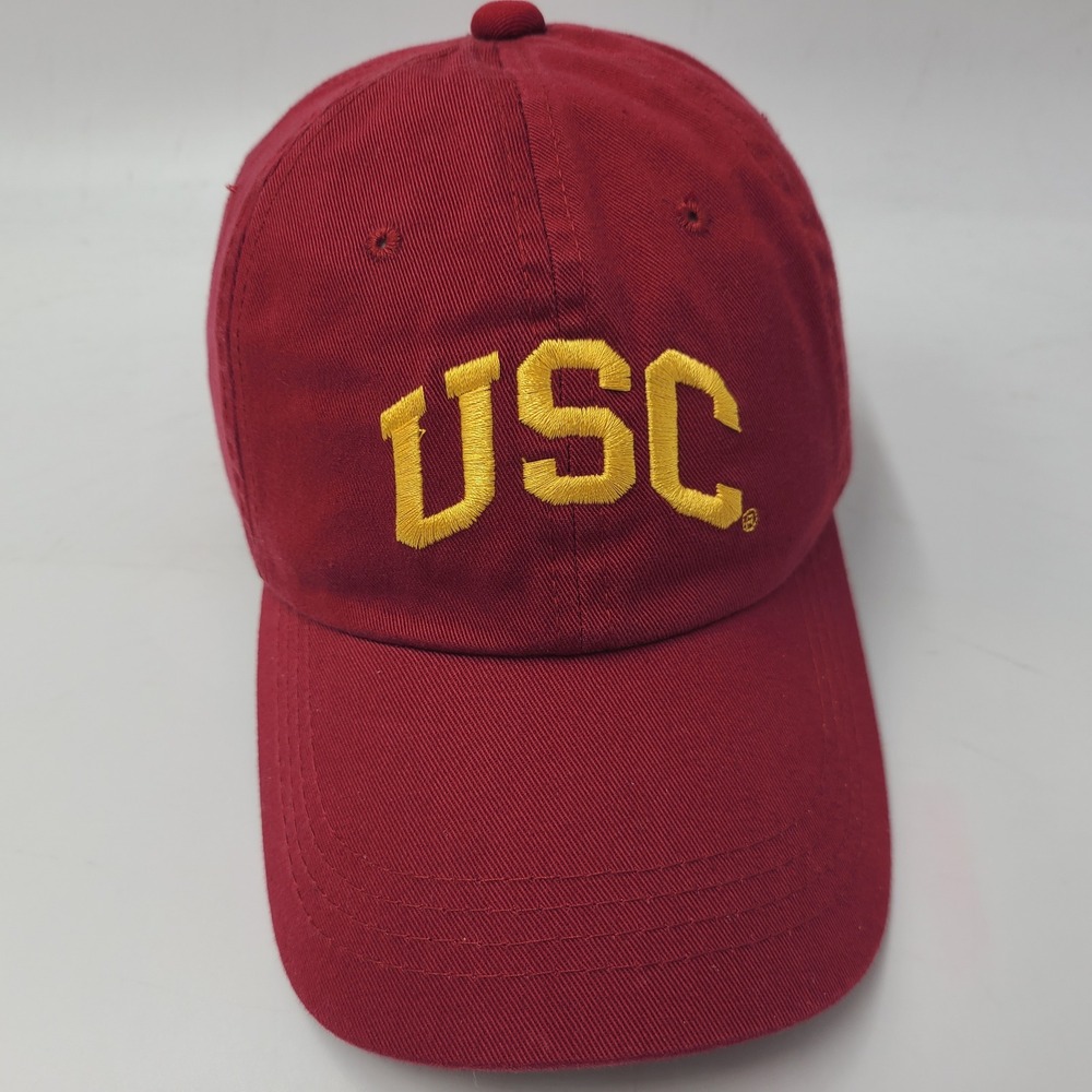 USC Trojans Hat Strapback Signatures Red Yellow NCAA University Logo‎ Casual Men
